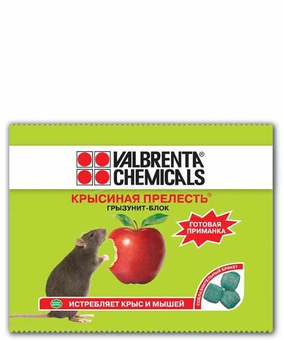 Родентиц. ср-во Грызунит блок 100г, РФ