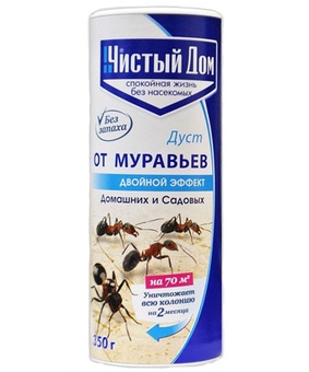 Дуст Чистый Дом от муравьев туба 350г, РФ