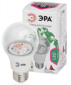 ФИТОлампа светодиодная ЭРА LED FITO-12W-RB-1310К-E27 красно-синего спектра, Китай