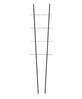 Лесенка бамбуковая 85см S2 8-10мм, Польша
