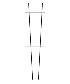 Лесенка бамбуковая 60см S2 8-10мм, Польша
