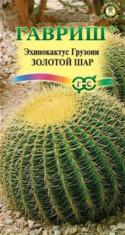 Эхинокактус Грузона Золотой шар* 5 шт, РФ