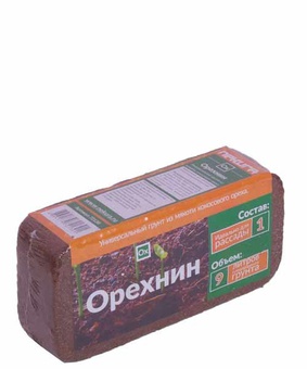 Субстрат кокосовый Орехнин-1 в брикетах 9л, РФ