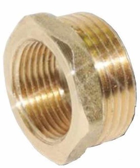Футорка внешняя резьба 3/4" и внутр. резьба 1/2", РФ