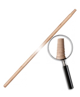 Черенок лакированный с итальянской резьбой 24х1200мм (Ч9), Польша