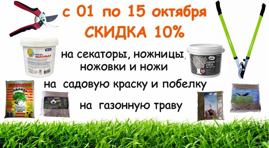 скидка c 01 по 15 октября