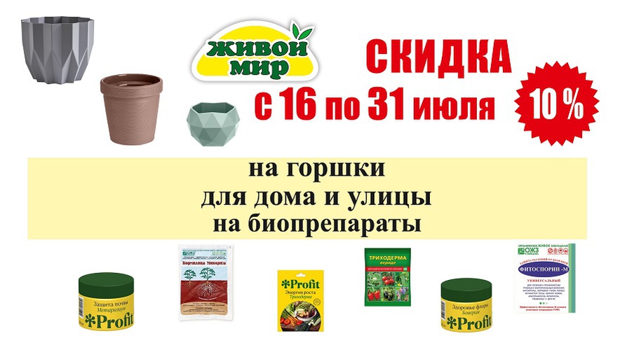скидка c 16 по 31 июля