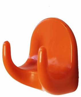 Крючок-вешалка №2 оранжевый пластиковый (5 шт), Беларусь