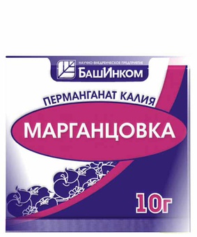 Марганцовка (перманганат калия 40%) 10 г (Башинком, РФ), РФ
