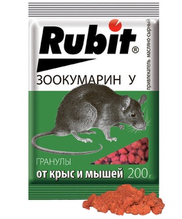 Рубит ЗООКУМАРИН+ гранулы 200 г У (сырный)